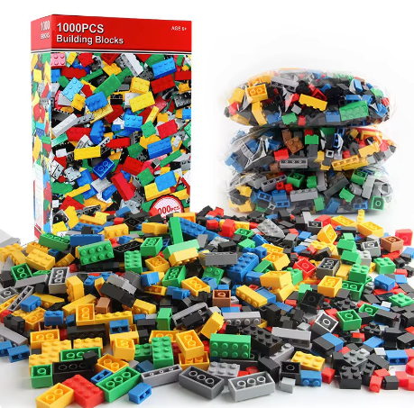 1000 DIY creative building blocks bulk set Urban Classic building blocks Assembled birthday gift children's educational toys